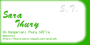 sara thury business card